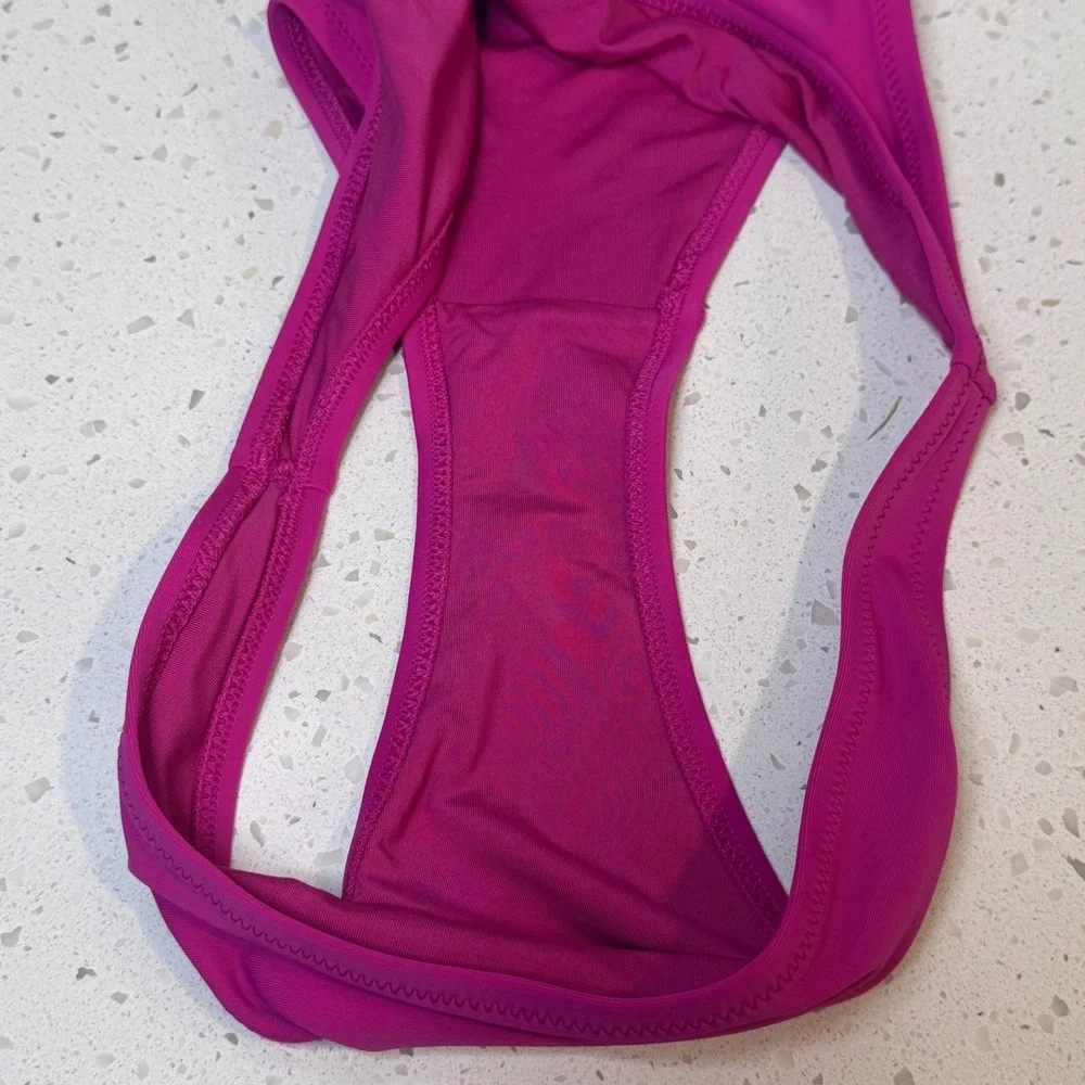 Aerie Magenta Swim Cheeky Bikini Bottoms Size Medium M Hot Pink Low Rise